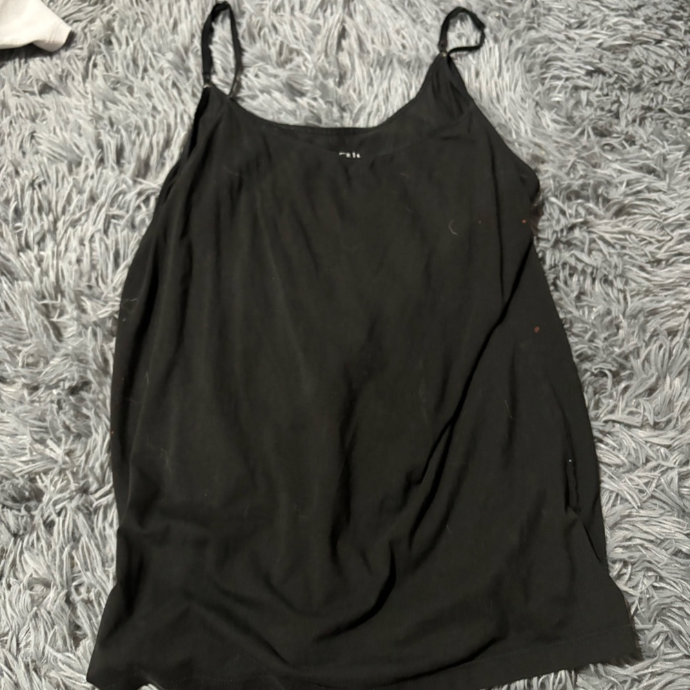 Black full length tank top